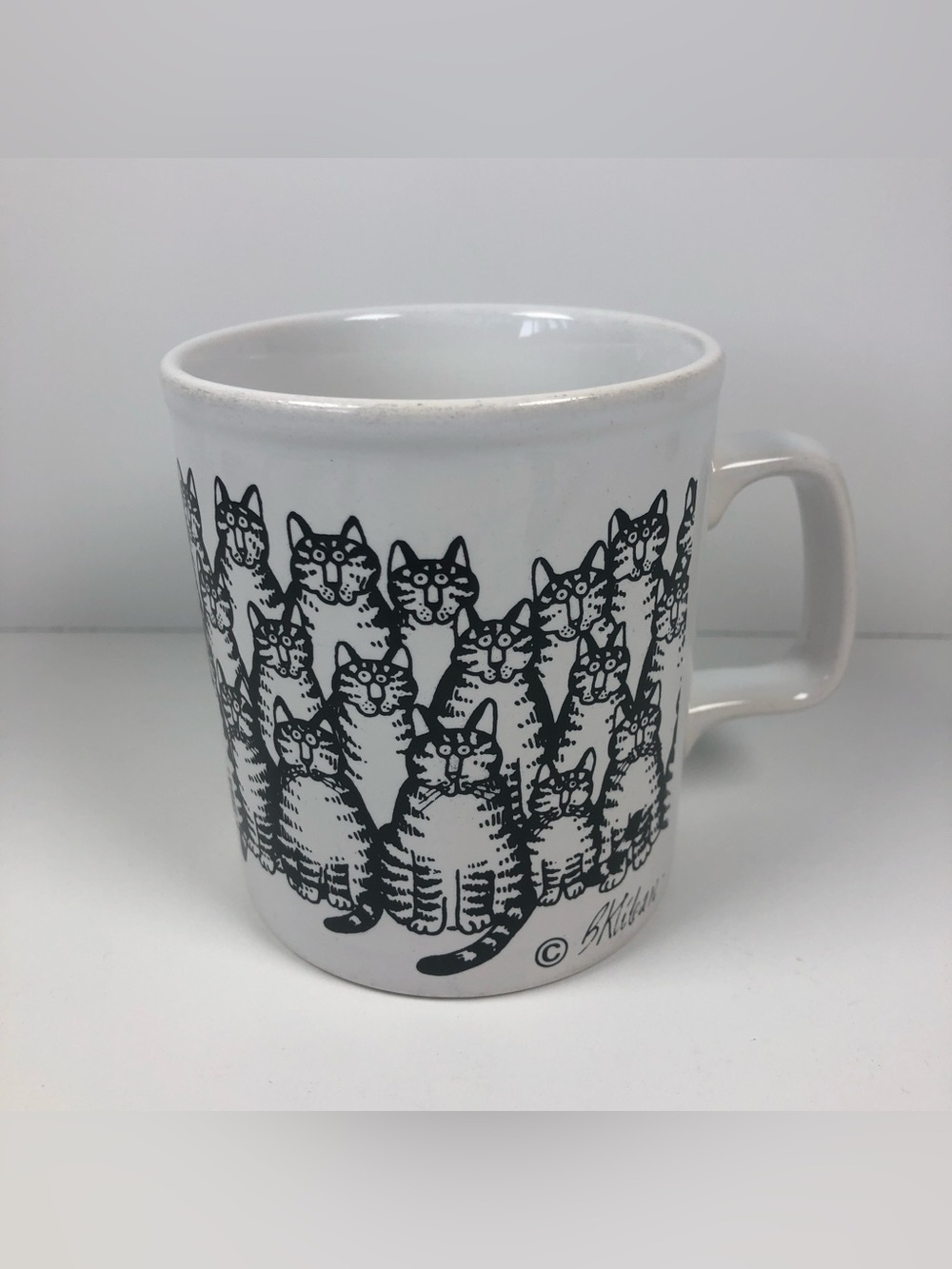 Vintage Kliban Cat Crowd Mug ✨ Collectible Kiln Craft